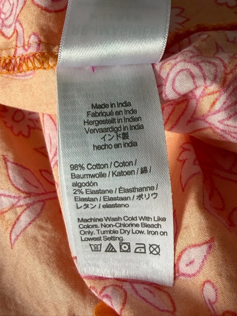 J. Crew Women's Orange Floral Tiered Mini Dress Size 4 - 54954